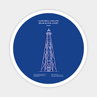 Gasparilla Island Rear Range Light - Boca Grande Lighhouse - Florida - ADpng Magnet